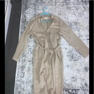 Tan long coat H&M size 2